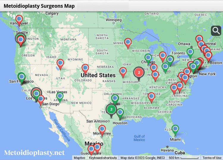 Map of Metoidioplasty Surgeons